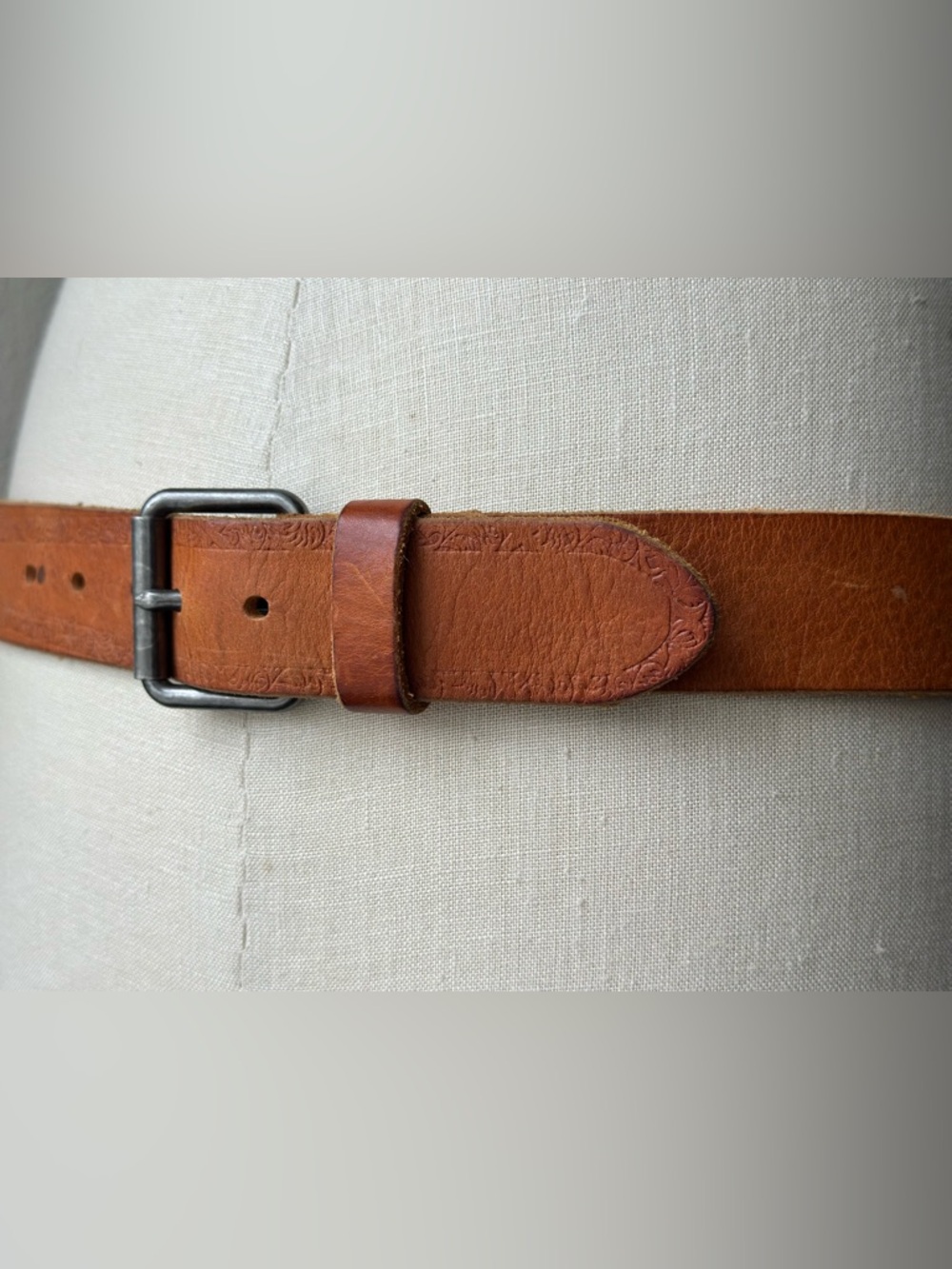 Massimo Dutti Brown Leather Belt with Silver Buckle - Picture 5 of 9